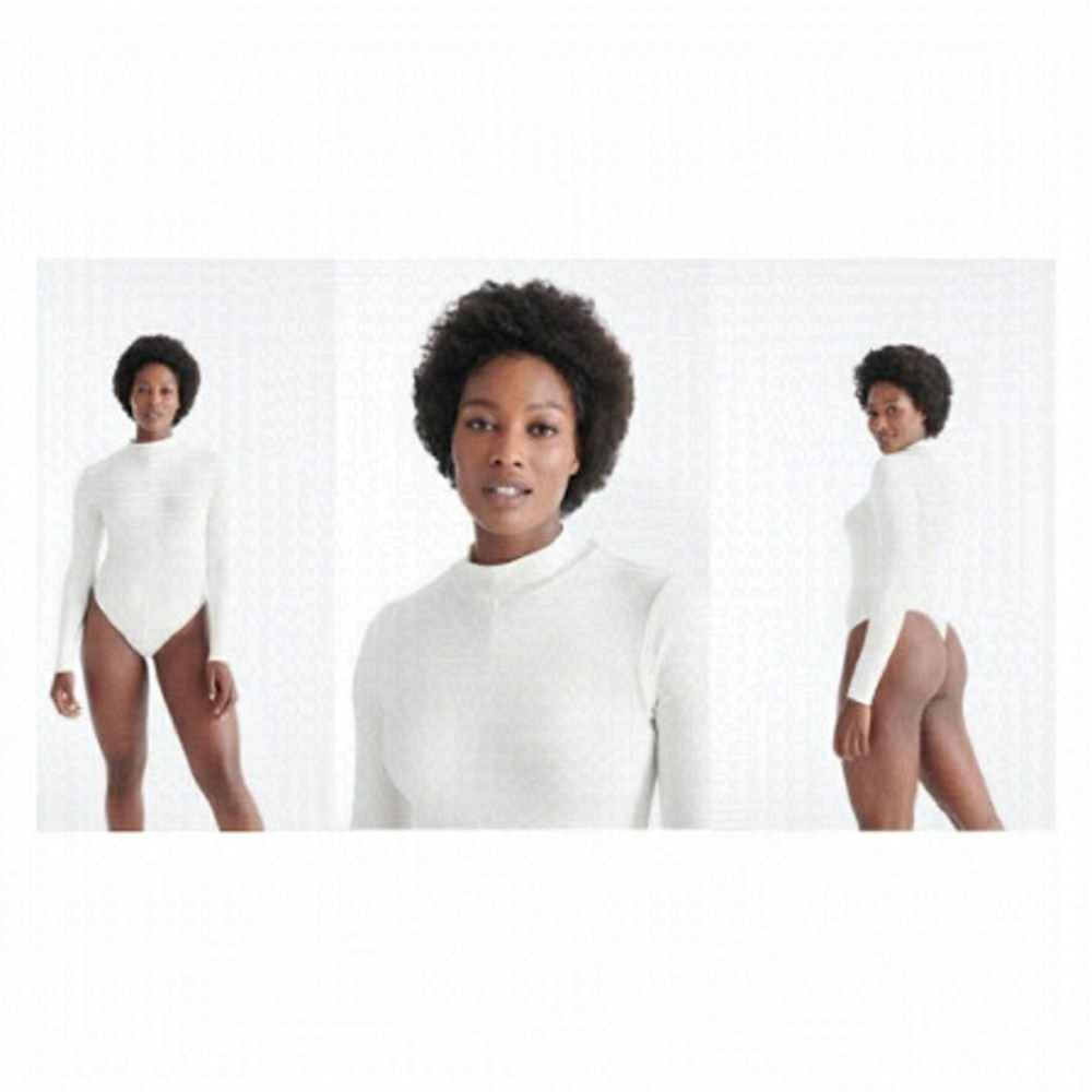 KNIX x  Bird of Papaya Mock Neck Bodysuit (Size: Medium)